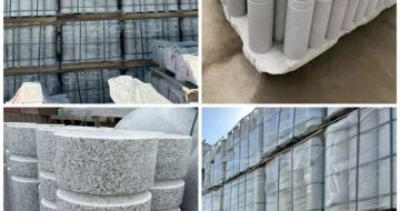 池州 芝麻白花岗岩挡车柱、隔离柱多少钱