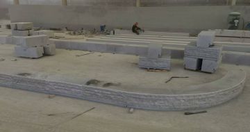 池州 芝麻白整石坐凳（光面+自然面）