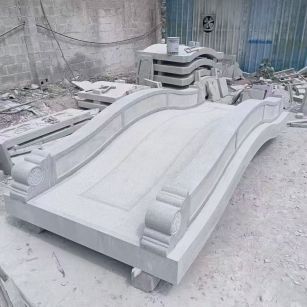 池州 芝麻灰花岗岩园林景观 小石桥