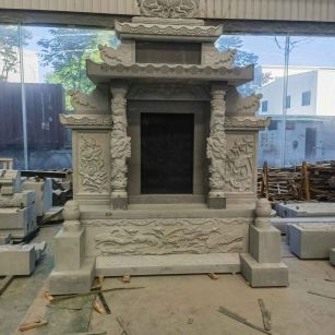 池州 芝麻灰高档墓碑、土墓，一套也支持定做