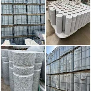 池州 芝麻白花岗岩挡车柱、隔离柱多少钱