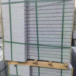 池州 5公分芝麻白，倒斜角，室外楼梯踏步