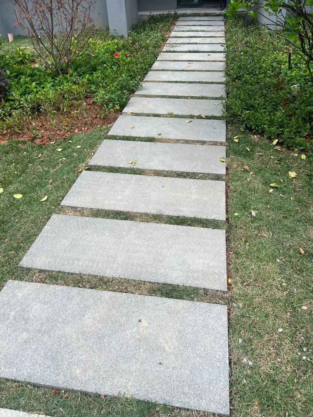 池州 芝麻黑小区踏步、汀步石铺装效果