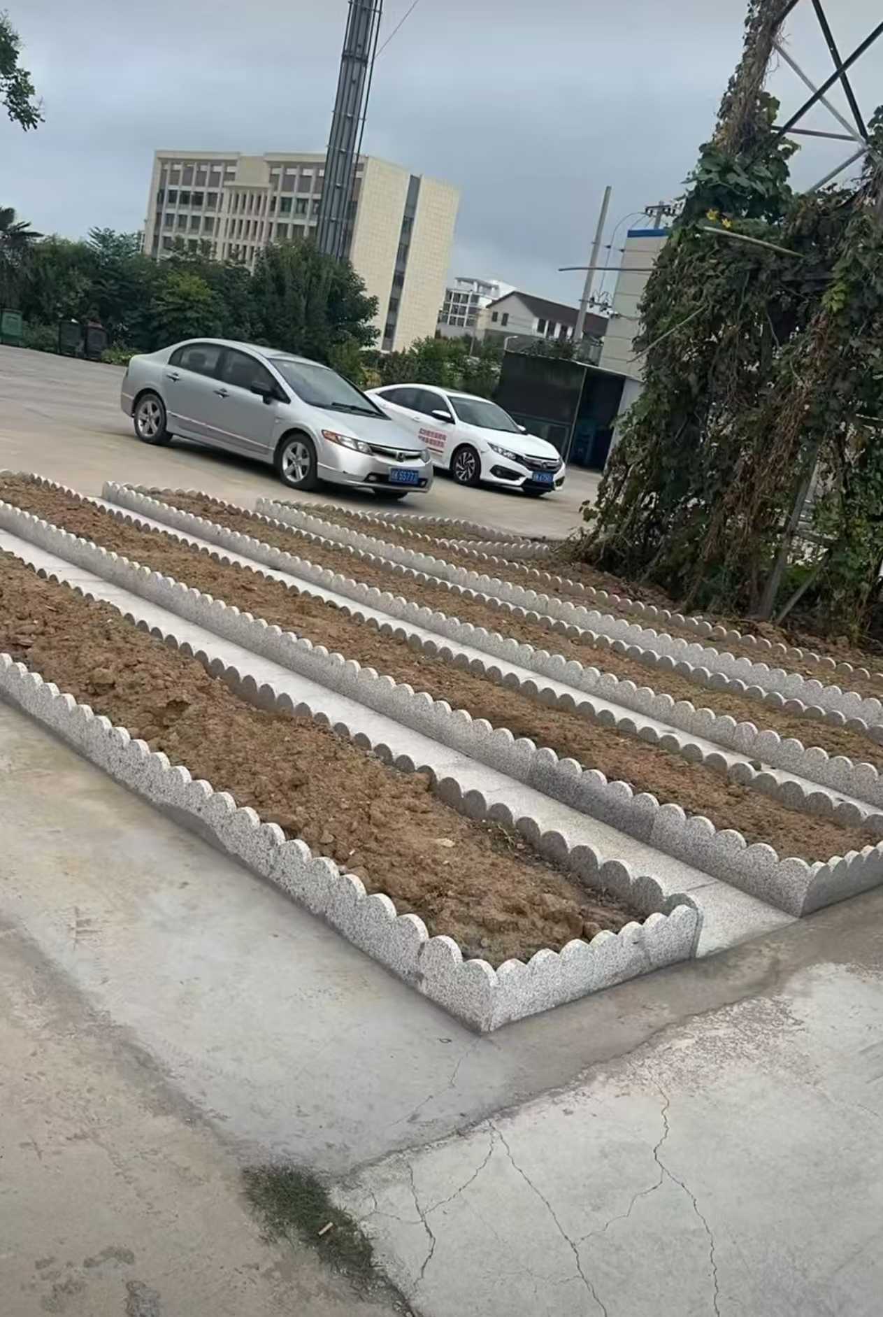 池州 花边石、花围石、花园石安装效果